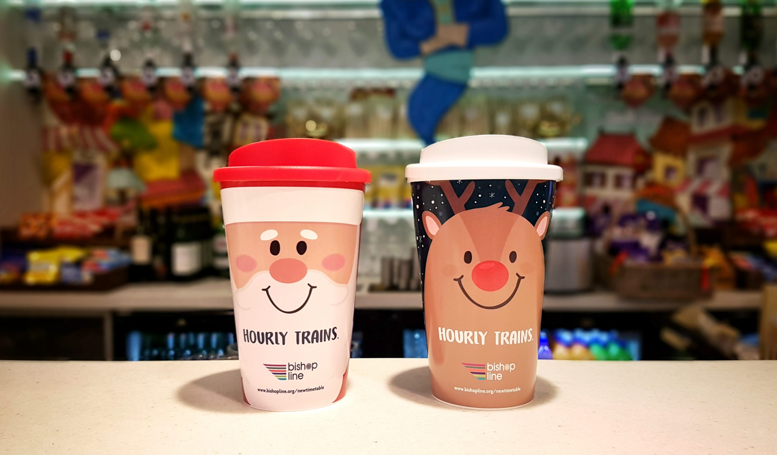Hourly Service Christmas Cups at Hippodrome