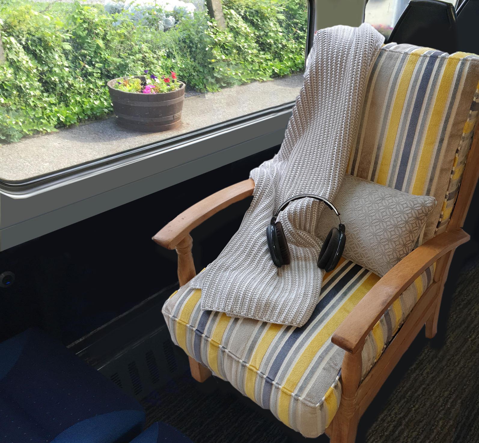 Chair on a train