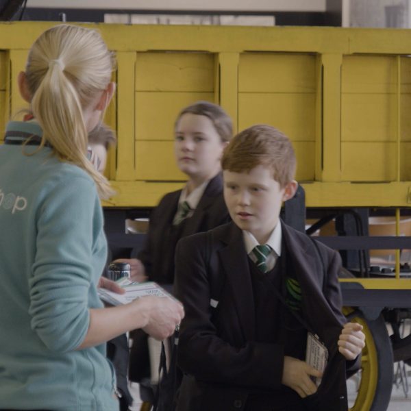 Rail Education Officer with Students