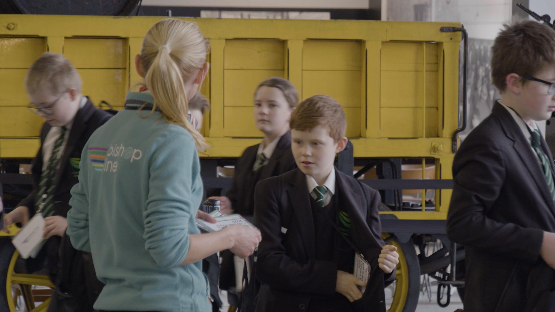 Rail Education Officer with Students