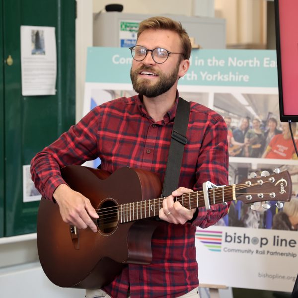 Sam Slatcher singing songs from his Passengers and Pioneers Album