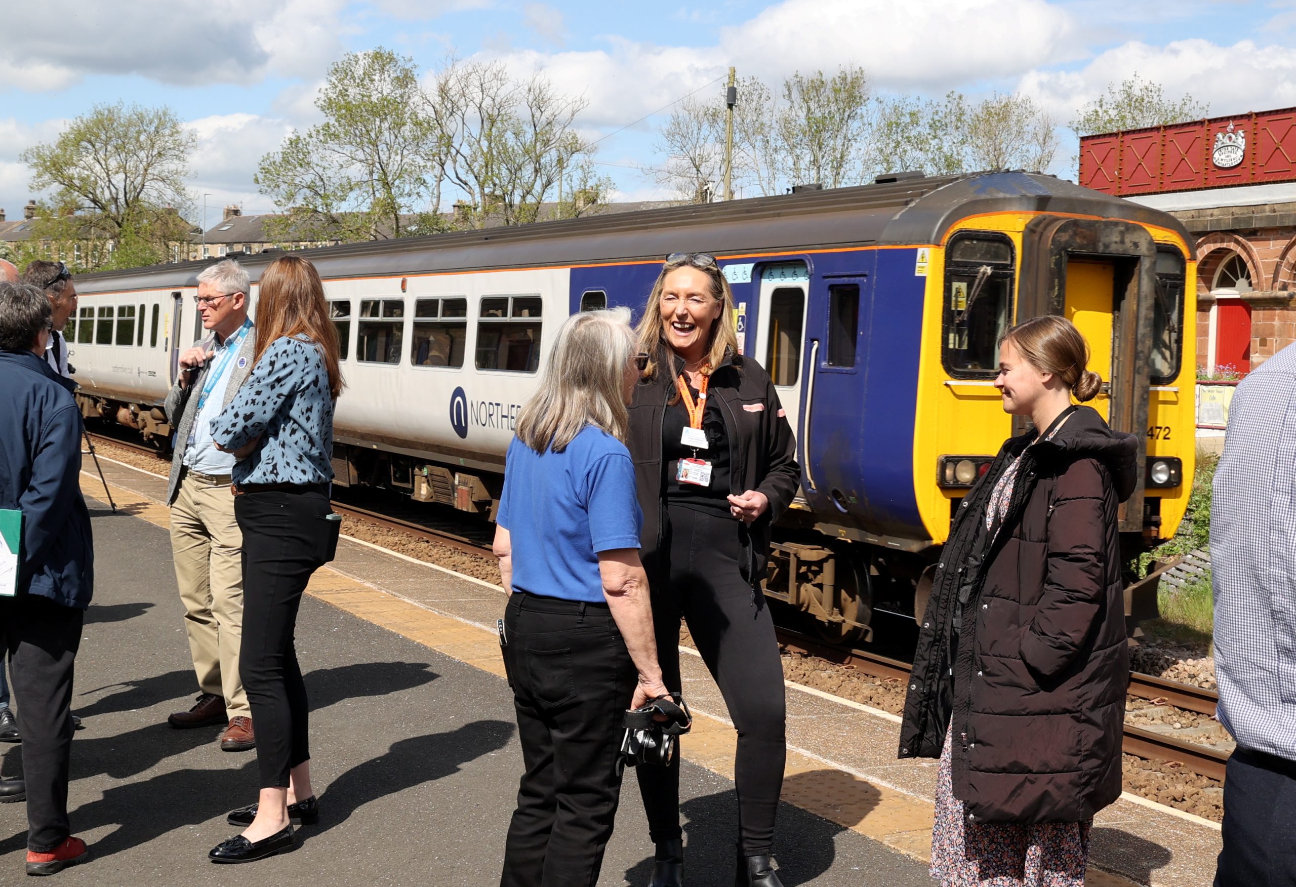 Guest with Northern Train arriving at Haltwhistle Station