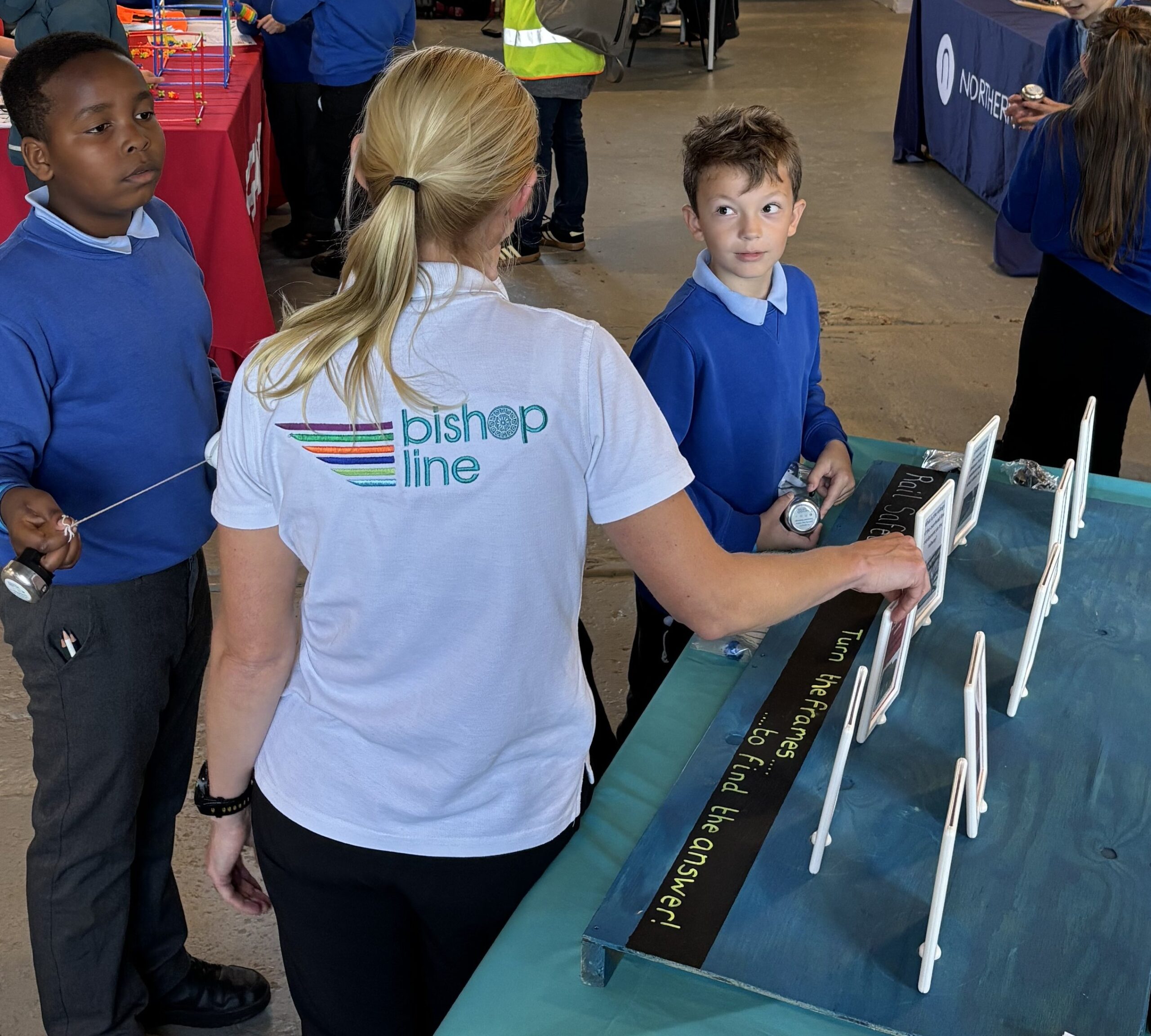 Rail Education Officer testing rail safety skills